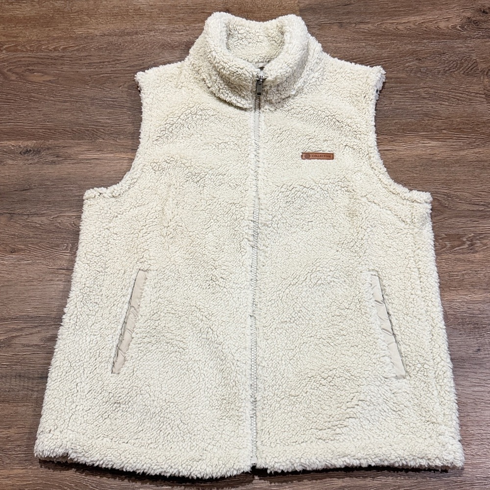 SAGE Collective Women's Cream Sherpa Vest